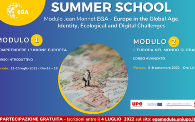 La seconda edizione della Summer School EGA – Europe in the Global Age 11-15 luglio | 5-9 settembre 2022